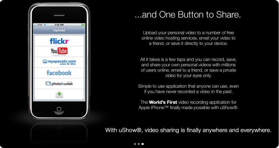 uShow – Record and Upload Videos Straight from your iPhone